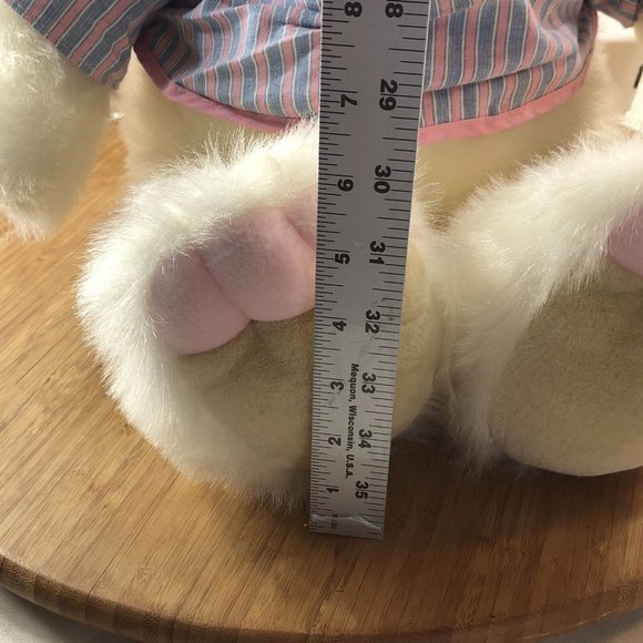 Vintage JC Penny Plush Large 24” White Rabbit Pajama Stuffed Bunny Animal Easter - Picture 7 of 12